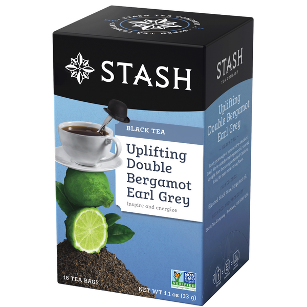 Uplifting Double Bergamot Earl Grey Black Tea Bags | Stash Tea